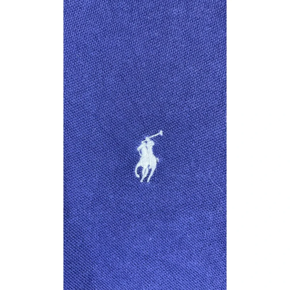Polo Ralph Lauren Polo Shirt Mens M Blue Excellent Custom Fit Pique Pony Logo